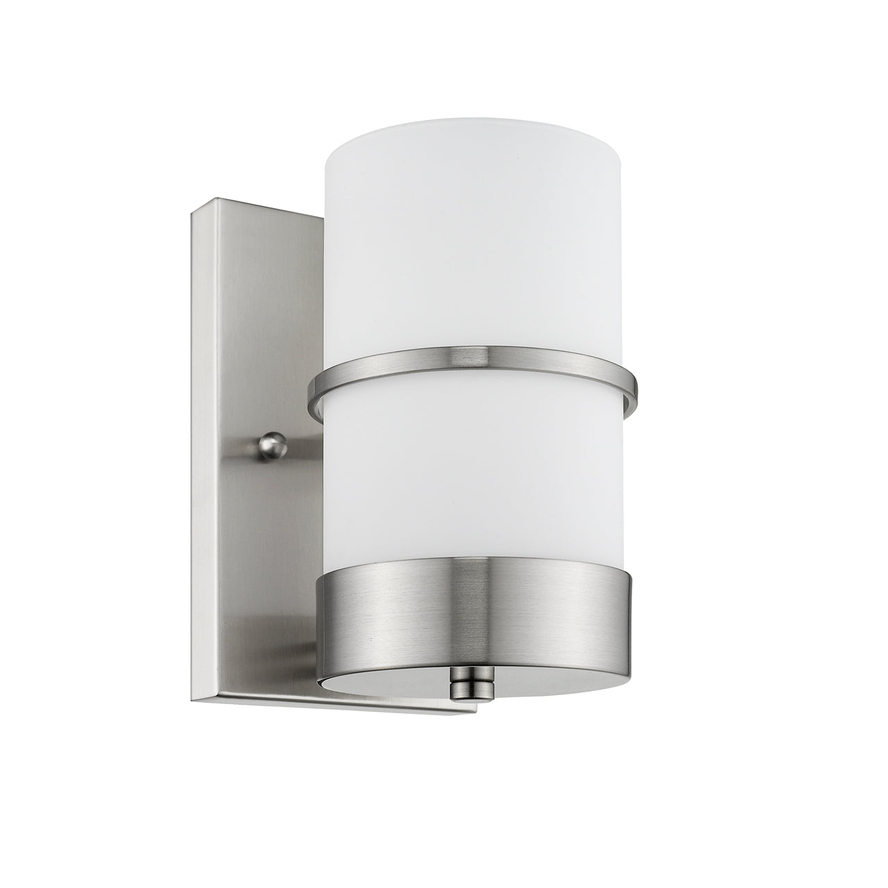 PENELOPE Contemporary 1 Light Brushed Nickel Indoor Wall Sconce 4" Wide