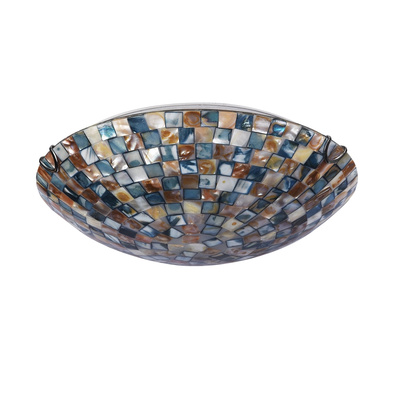 SHELLEY Mosaic 2 Light Flushmount Ceiling Fixture 12" Shade