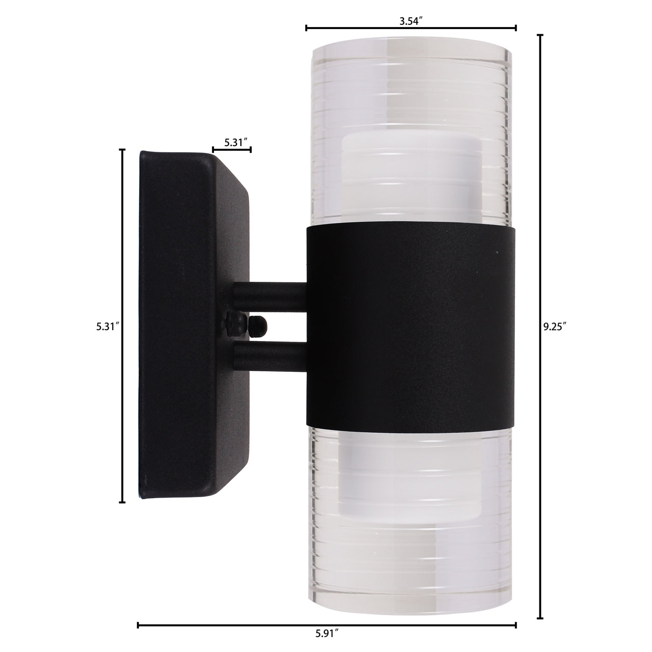 ANWAR 2 Light- LED Indoor/Outdoor Wall Sconce 3000K Warm White 10" Tall