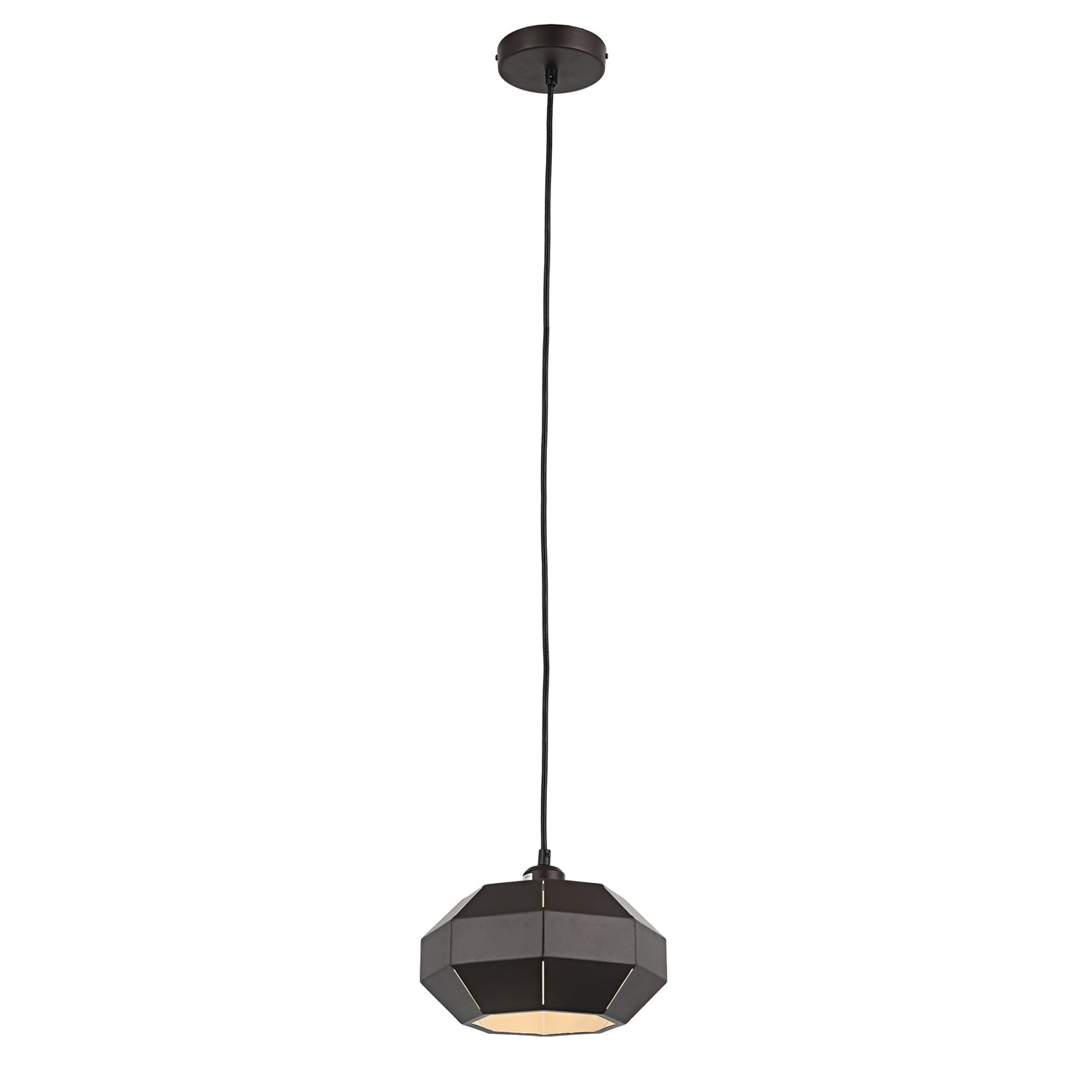 FINN Contemporary-Style 1 Light Brown and White Ceiling Mini Pendant 10" Wide