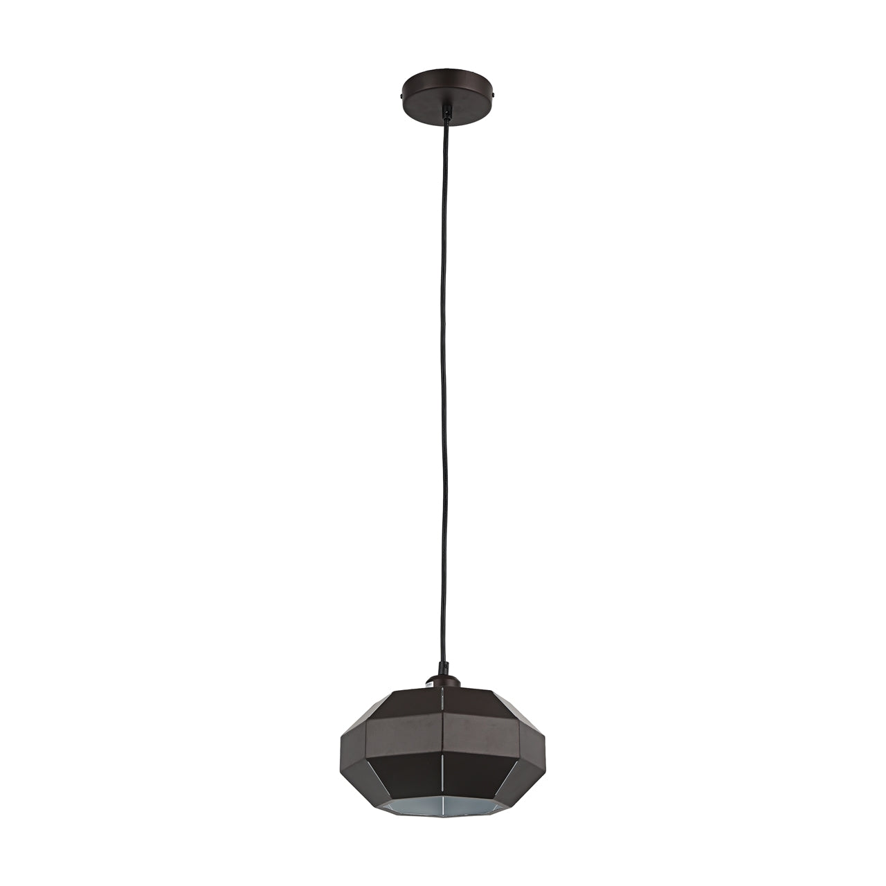 FINN Contemporary-Style 1 Light Brown and White Ceiling Mini Pendant 10" Wide