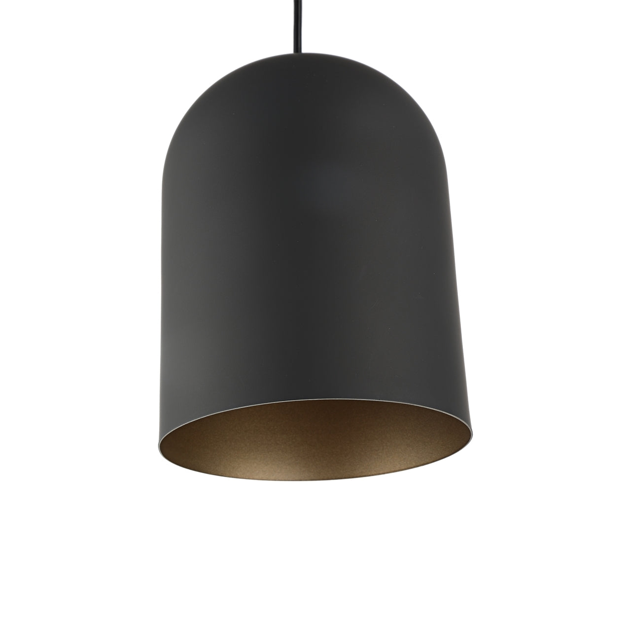 IRONCLAD Contemporary-Style 1 Light Black and Gold Ceiling Mini Pendant 8" Wide