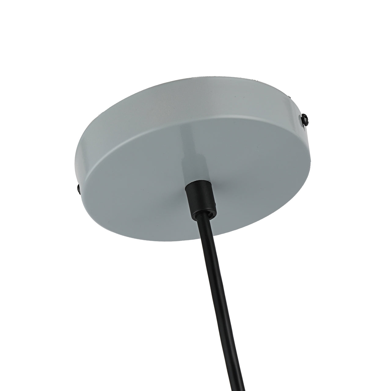 IRONCLAD Contemporary-Style 1 Light Gray and White Ceiling Mini Pendant 8" Wide