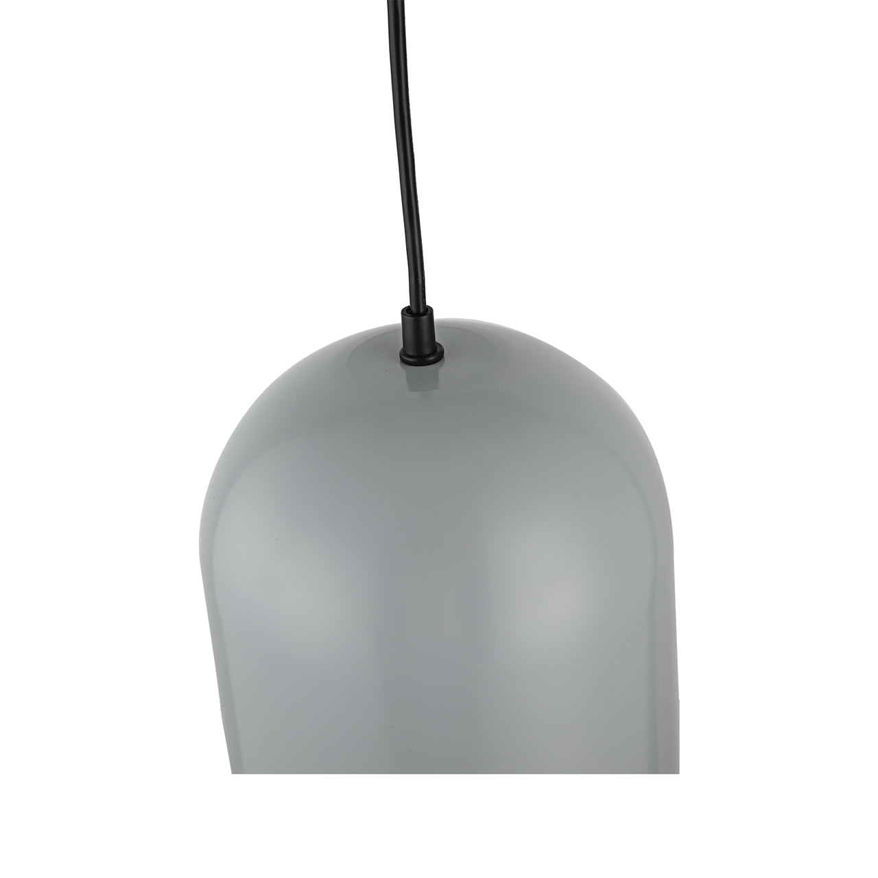 IRONCLAD Contemporary-Style 1 Light Gray and White Ceiling Mini Pendant 8" Wide