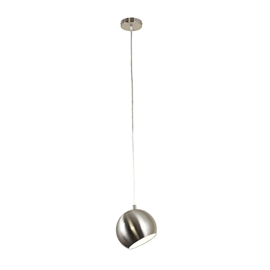 IRONCLAD Contemporary-Style 1 Light Brushed Nickel Ceiling Mini Pendant 8" Wide