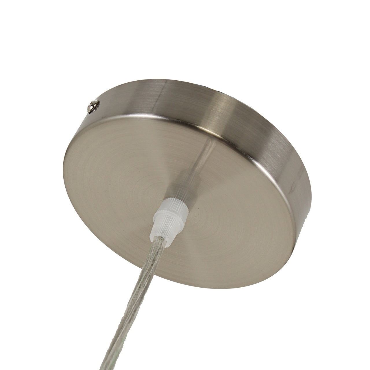 IRONCLAD Contemporary-Style 1 Light Brushed Nickel Ceiling Mini Pendant 8" Wide