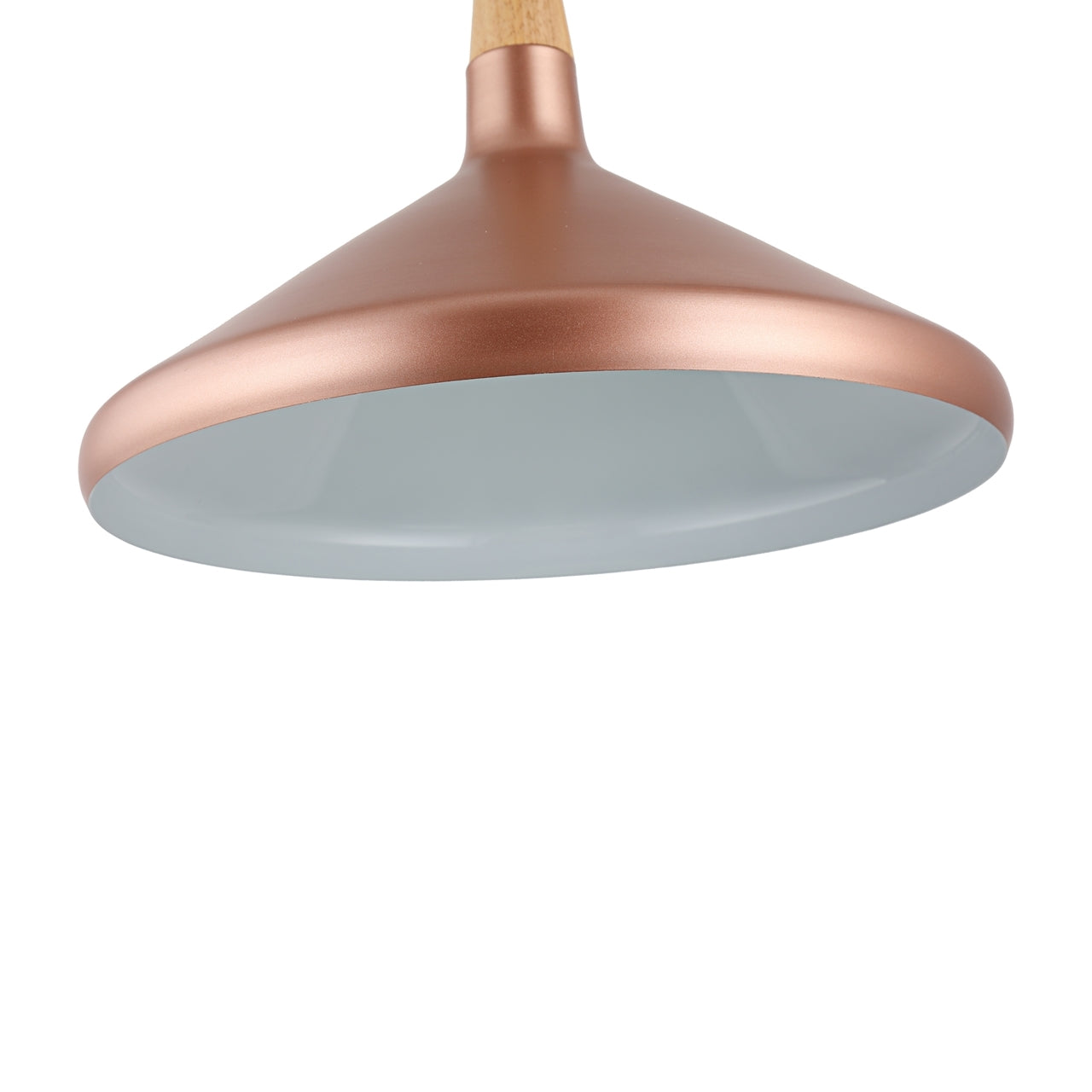 IRONCLAD Contemporary-Style 1 Light Matt Rose Gold Ceiling Mini Pendant 15" Wide