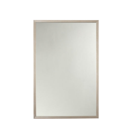 Reflection Silver Finish Rectangular Framed Wall Mirror 33" Height