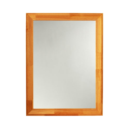 Reflection Maple Finish Rectangular Framed Wall Mirror 32" Height