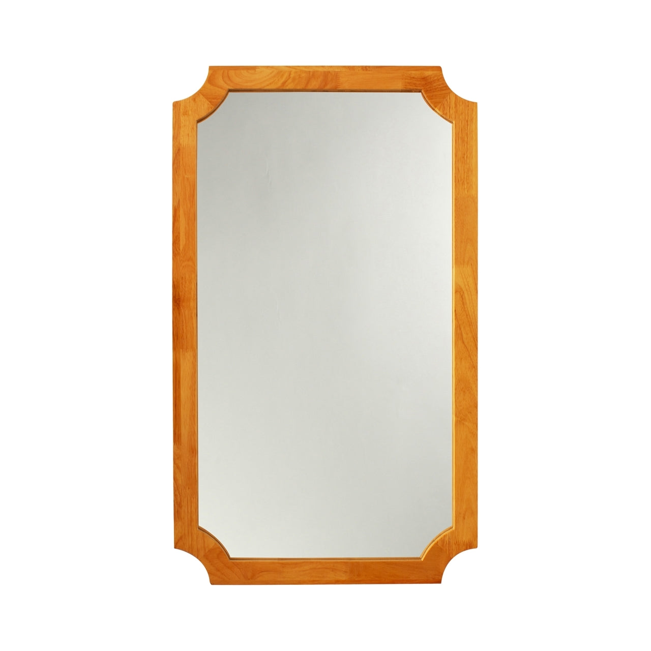 Reflection Maple Finish Rectangular Framed Wall Mirror 33" Height