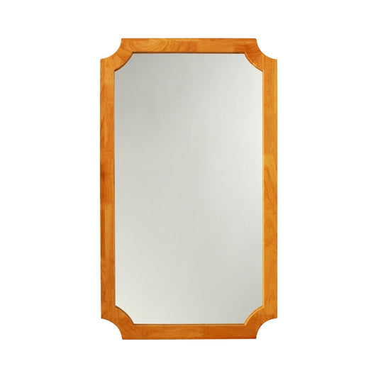Reflection Maple Finish Rectangular Framed Wall Mirror 33" Height