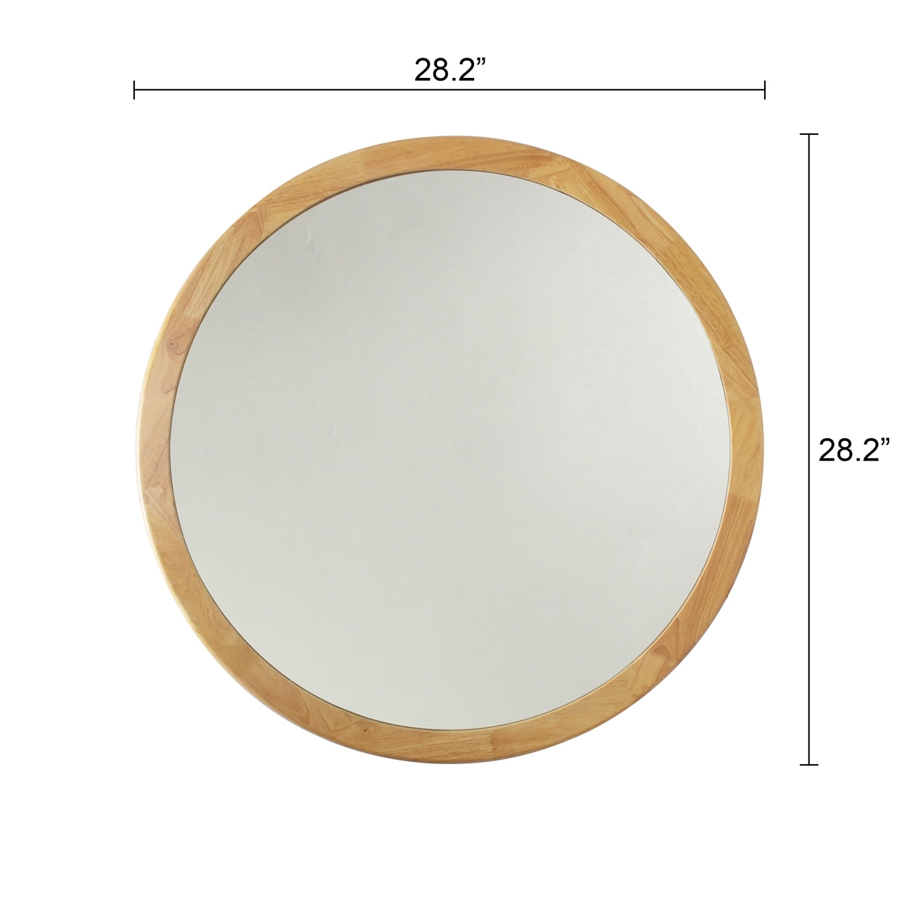 Reflection Maple Finish Framed Wall Mirror 28" Height